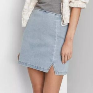 Wild Fable Women's Notch Front Seamed Denim Mini Skirt Size 10